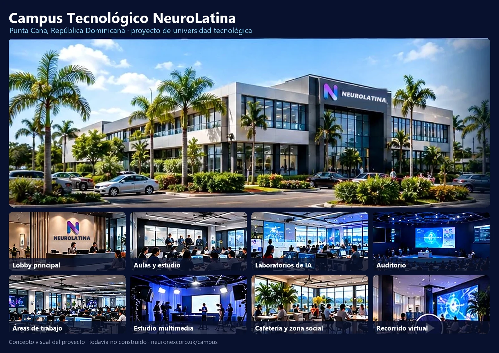 Campus Tecnológico NeuroLatina: sede y áreas (concepto)